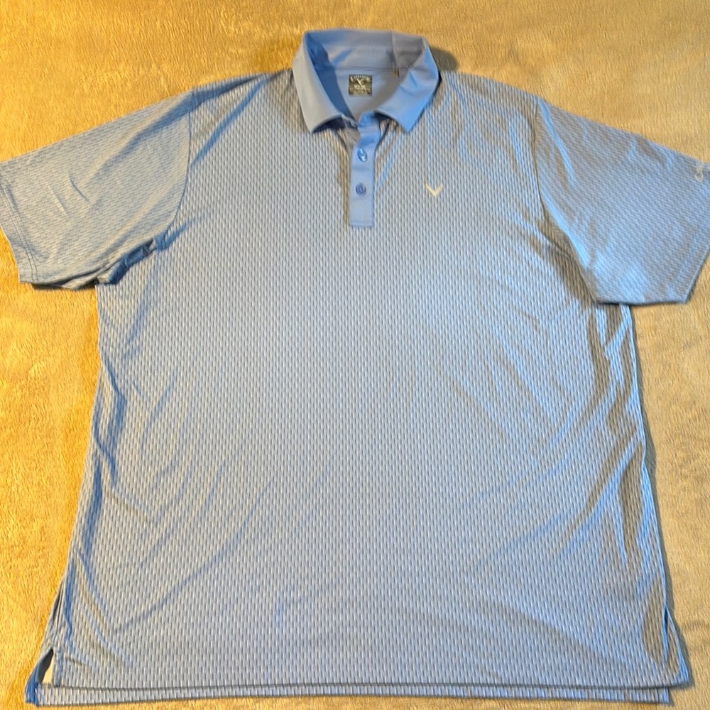 🌺 Callaway Blue Polo Shirt Performance Moisture-Wicking